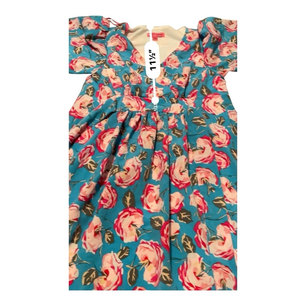 Betsey Johnson Blue Floral Fit & Flare Dress – Size 4p - Picture 13 of 13